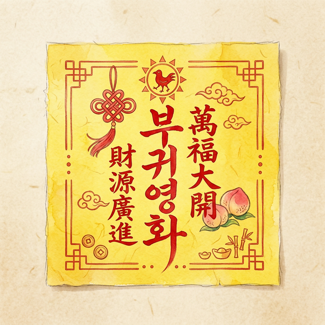 행운 부적 이미지